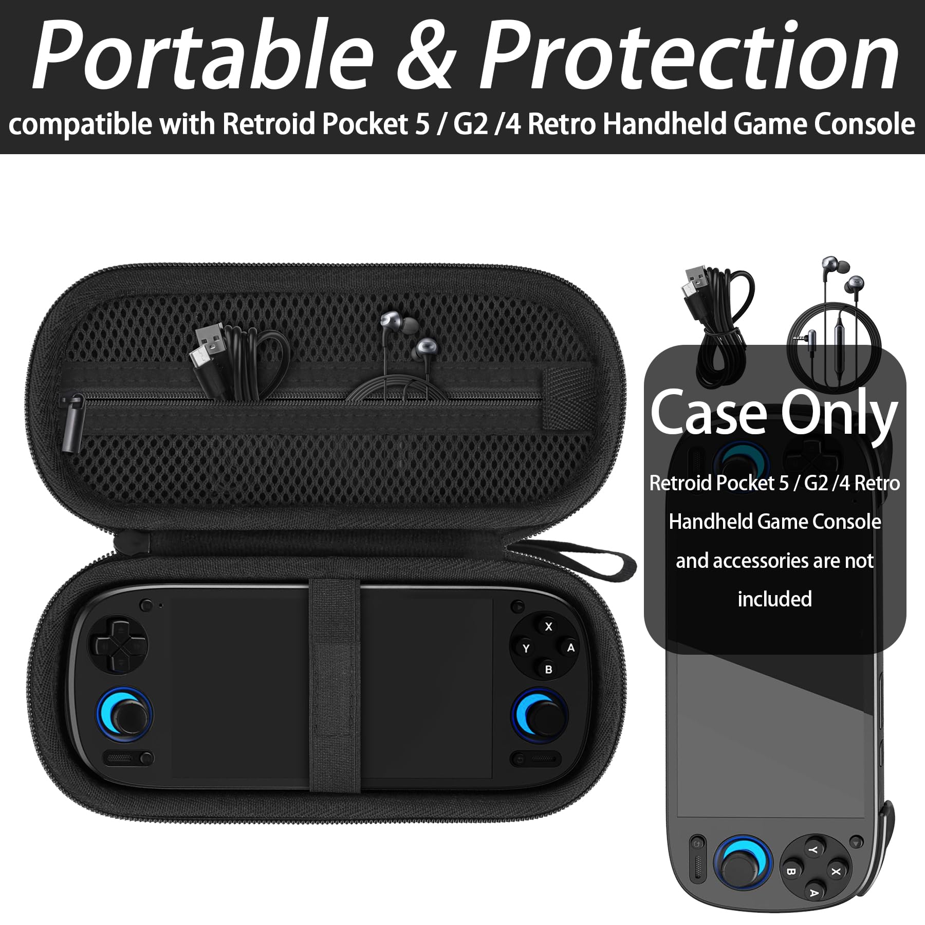 Retroid Pocket 5 GC 本体 専用ケース セット khanka Stroage Case for Anbernic RG VITA Pro / RG VITA /Retroid