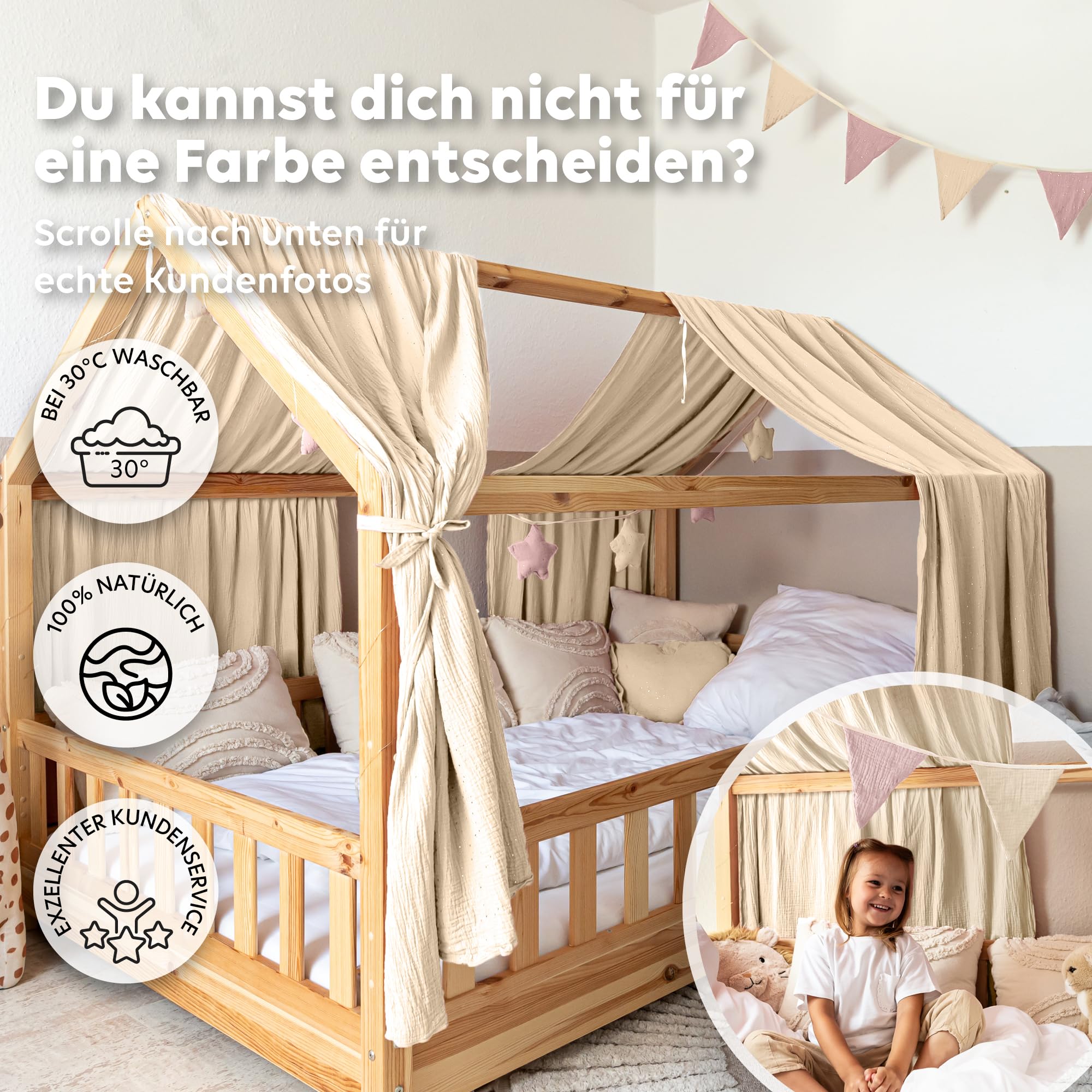 Katoenen mousseline linnenlook, lichtblauw | Stoffen Hemmers