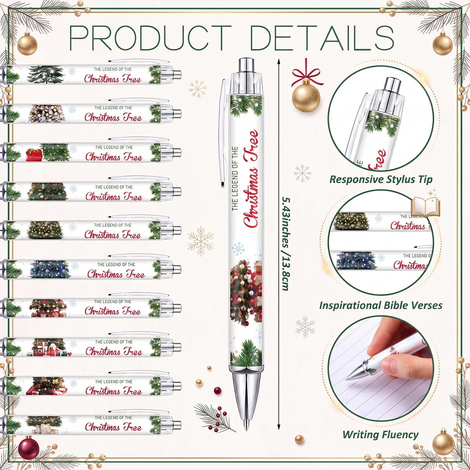 Resurhang The Legend of the Christmas Tree Gifts Lot de 20 carnets A6 avec