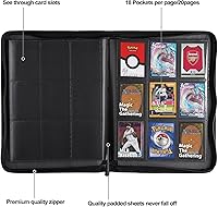 Vista 3 de HerriaT Trading Card Binder, 9 Pocket PU Cover Card Collection Binder for 360 Cards, Premium Card Book, Sturdy Card Holder Folders, Card Album for