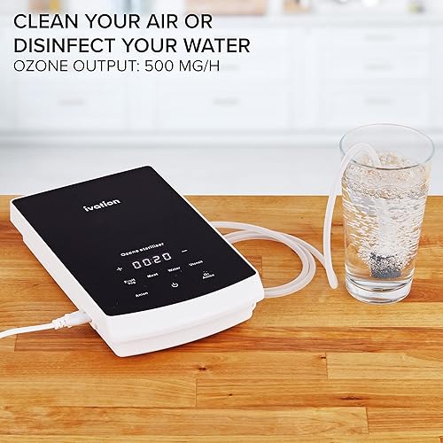 Miniatura 8 de Ivation Esterilizador de ozono multiusos para aire y agua | Sistema portátil de desodorización y desinfección para el hogar con panel de control