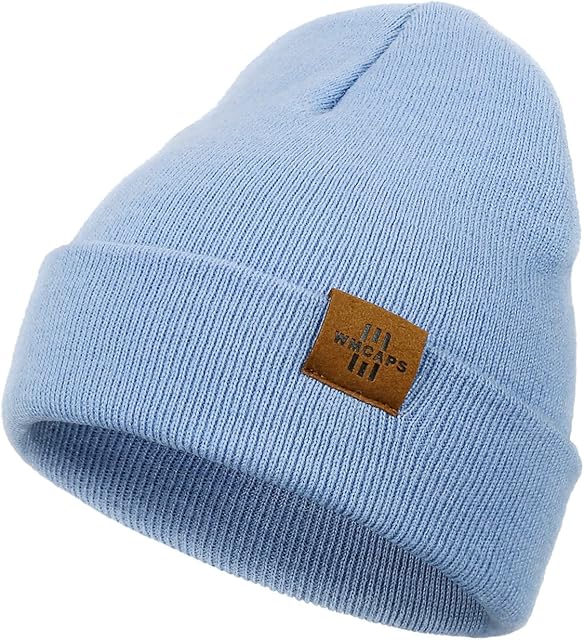 Beanie for Kid, Stretchy Childrens Thermal Insulated Wolly Hat with Turn Up for Boys and Girls, Double Layer for Winter Autumn