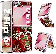 Samsung Galaxy Z Flip 6 Slim Silicone Protective Case with High Transparency Anti-Yellowing Santa Claus Soft Case Cover for Samsung Z Flip 6 4G/5G Christmas (A)