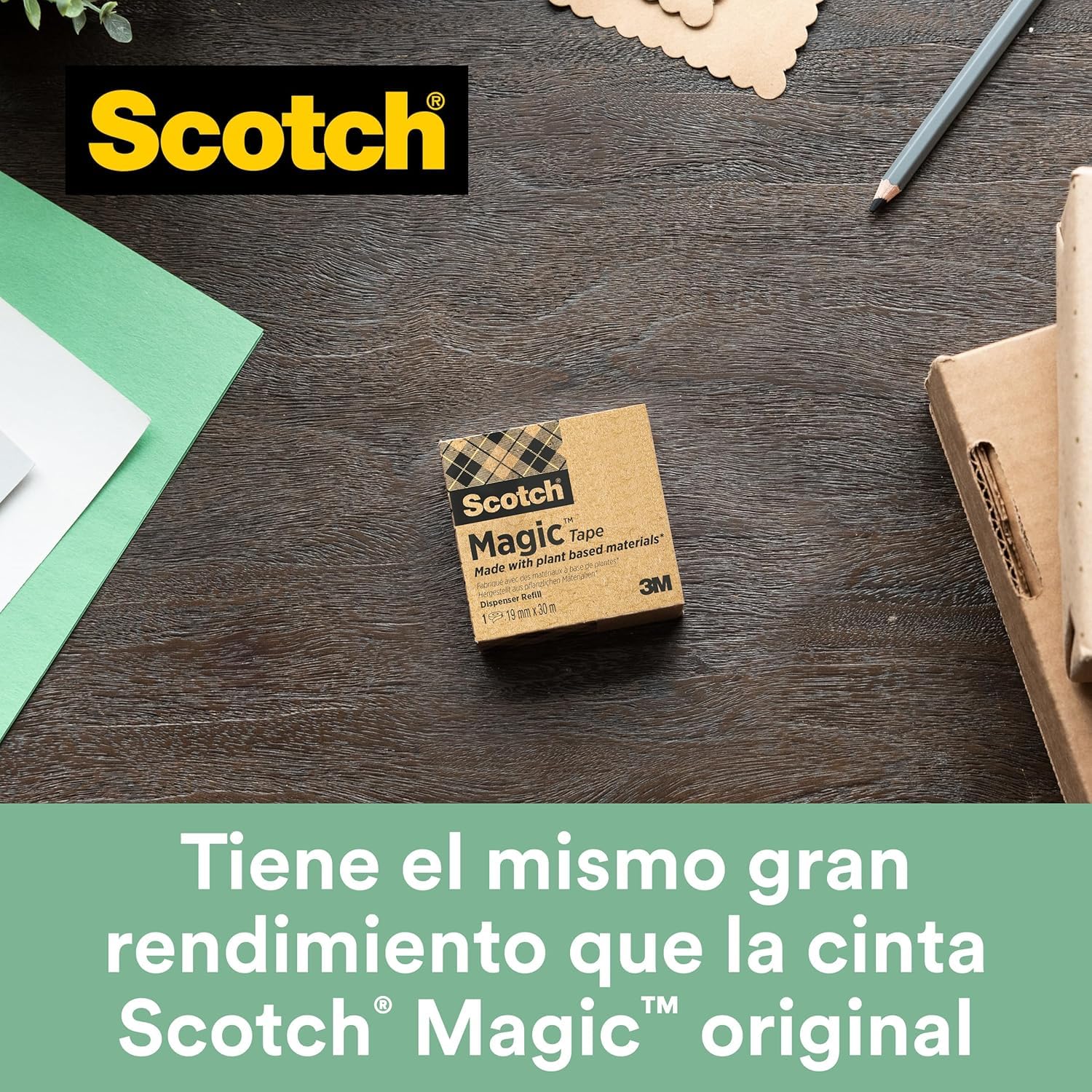 Scotch Magic Pack de 4 dispensadores de cinta de embalaje 19 x 33m