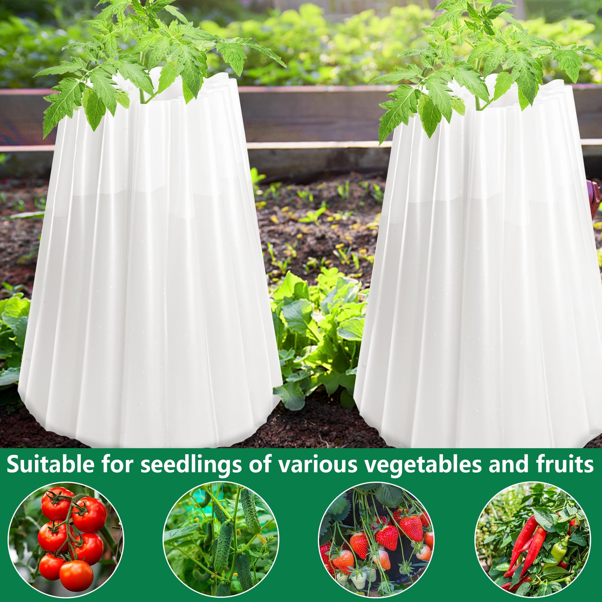 DECOHS 10 protectores aislantes para plantas, 18.3 x 18 pulgadas, aisladores de plantas para la temporada temprana de la temporada, protege las plantas para la protección del invierno contra las