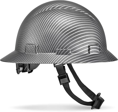 Miniatura 1 de Casco de seguridad con diseño de fibra de carbono y ala completa Pyramex, ajustable, tienda Acerpal
