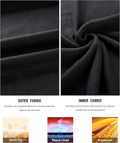 Miniatura 3 de Runhit Mens Thermal Underwear SetFleece Lined Long Johns for Men Thermal Shirts and Pants Base Layer Cold Weather Thermals