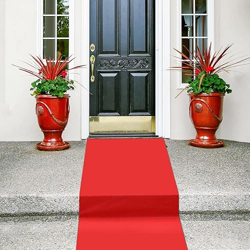 Miniatura 5 de Shappy Alfombra roja para fiesta de 55 gsm de grosor con 1 cinta adhesiva para bodas, Navidad, Acción de Gracias, accesorios al aire libre, boda,