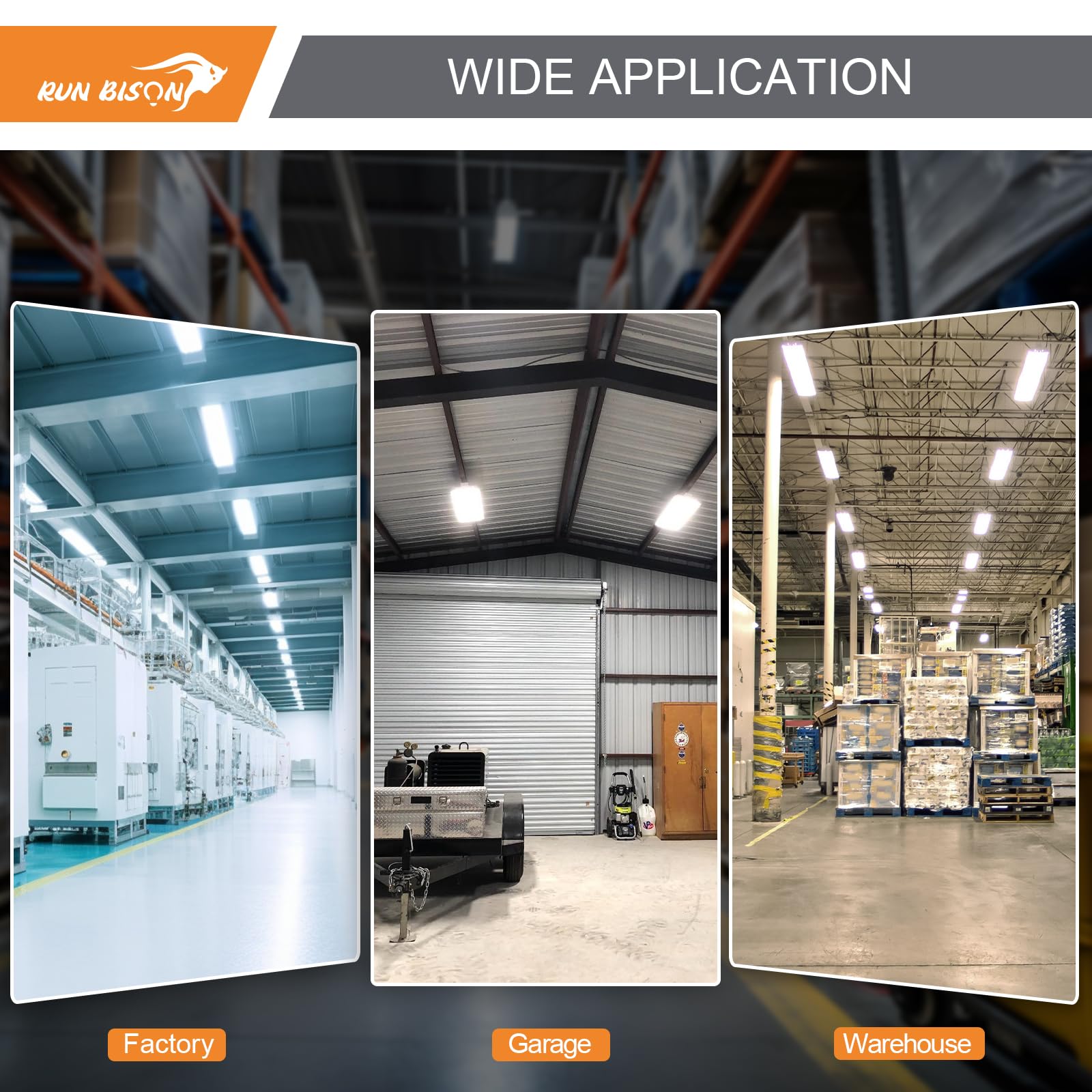 4FT LED Linear High Bay Shop Light 300W LED Shop Light Fixture 40 500lm 135LM W 120-277V 5000K — view 7