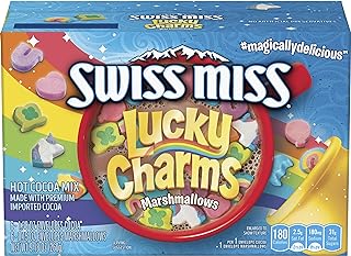 Chocolate Flavored Hot Cocoa Mix with Lucky Charms Marshmallows, Hot Cocoa Bar Supplies, 1.38 oz., 6-Count