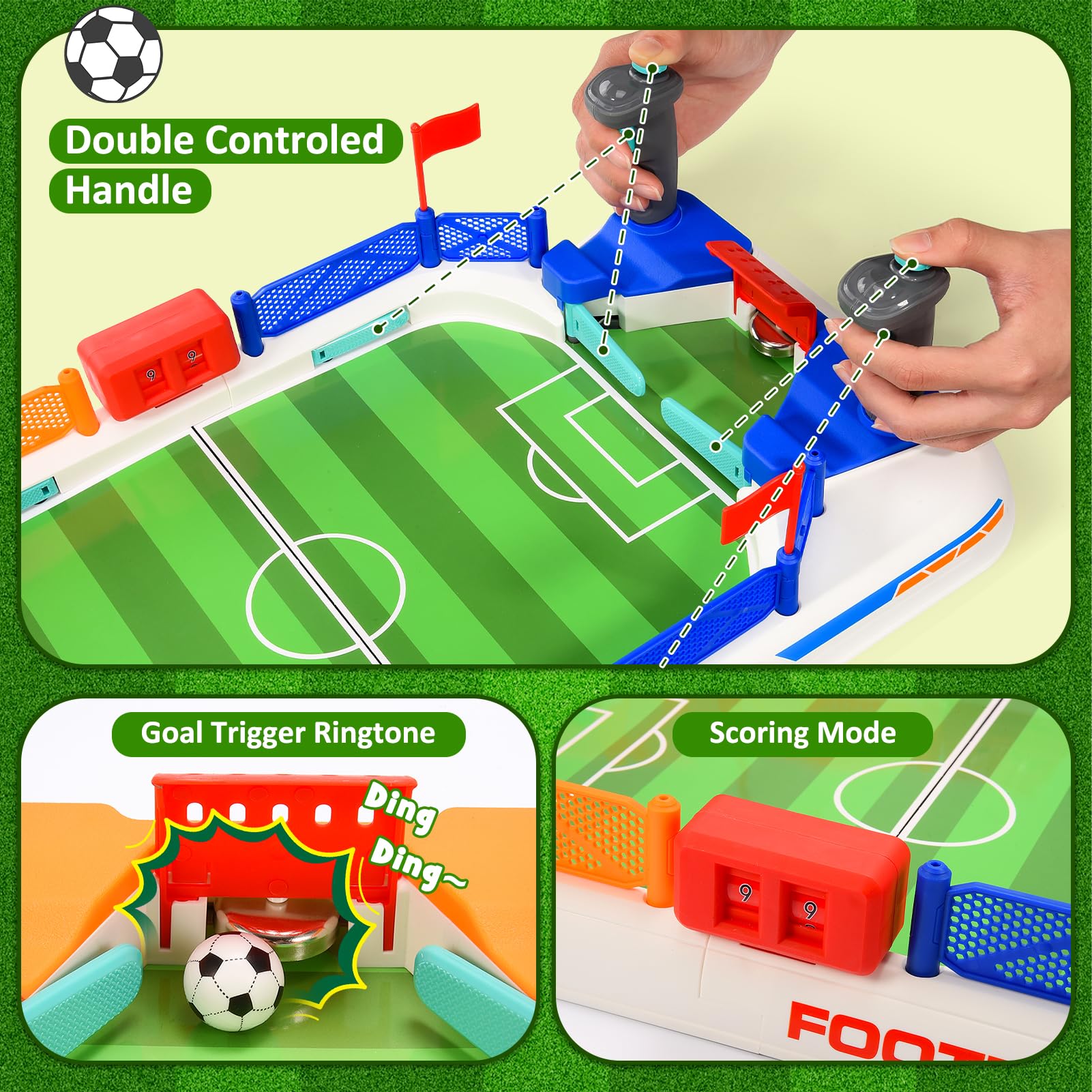 Dromlag Calcio Balilla Bambini, Giochi Bambini 4-10 Anni Maschio Biliardino Da Casa Regalo Bambino 3-9 Anni Calcetto Giochi Da Tavolo per Bambini