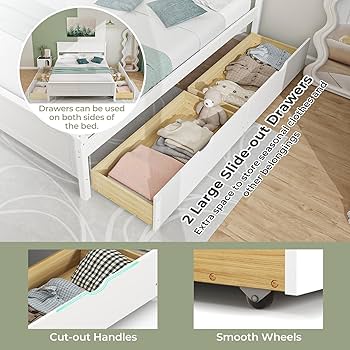 ベッドフレーム Single  bed plus  mattress and storage Amazon.com: Giantex Wood Full Size Bed Frame with 2 Storage