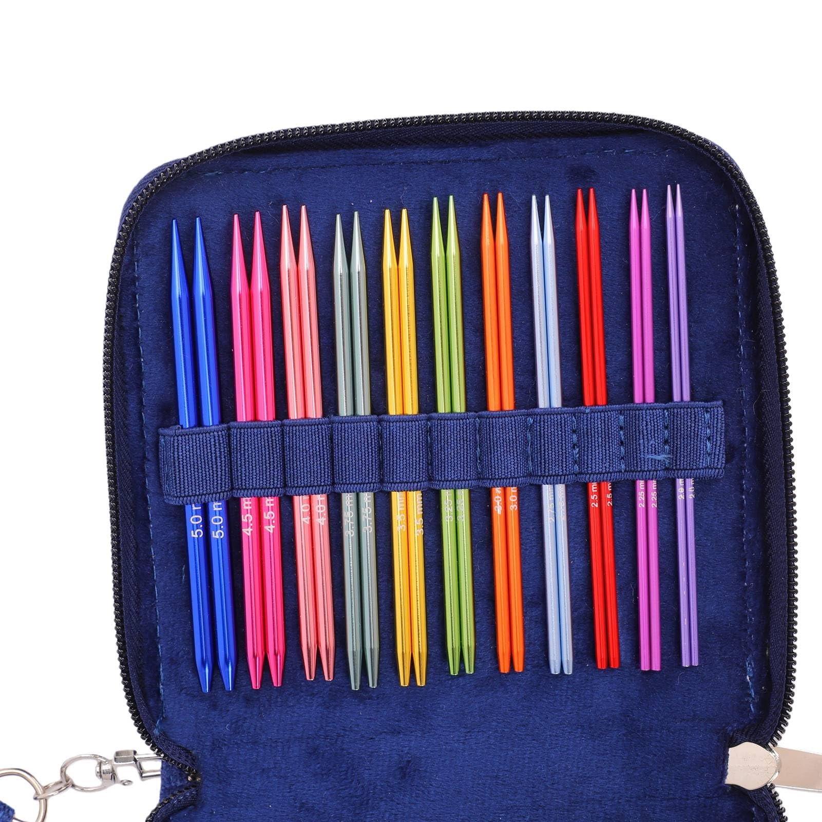 Leftwei Juego de Agujas de Tejer Circulares Intercambiables, 18 Pares de Agujas de Aluminio de 2,0 Mm a 10,0 Mm, 4 Cables con Bolsa de Almacenamiento, Ideal para Calcetines, Bufandas, Suéteres y