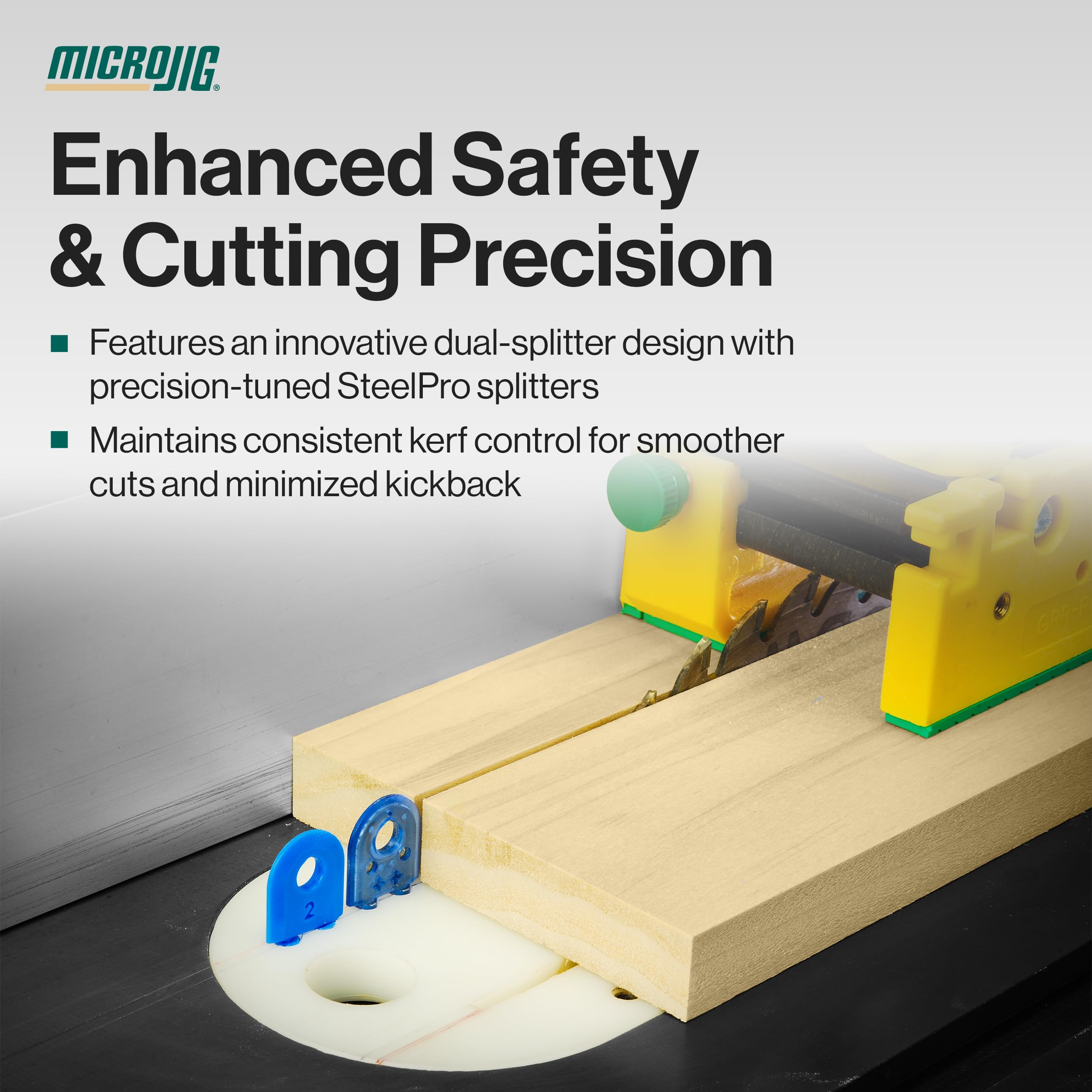 MICROJIG GRR-RIPPER MJ SPLITTER Steel Pro, Full Kerf, Safety