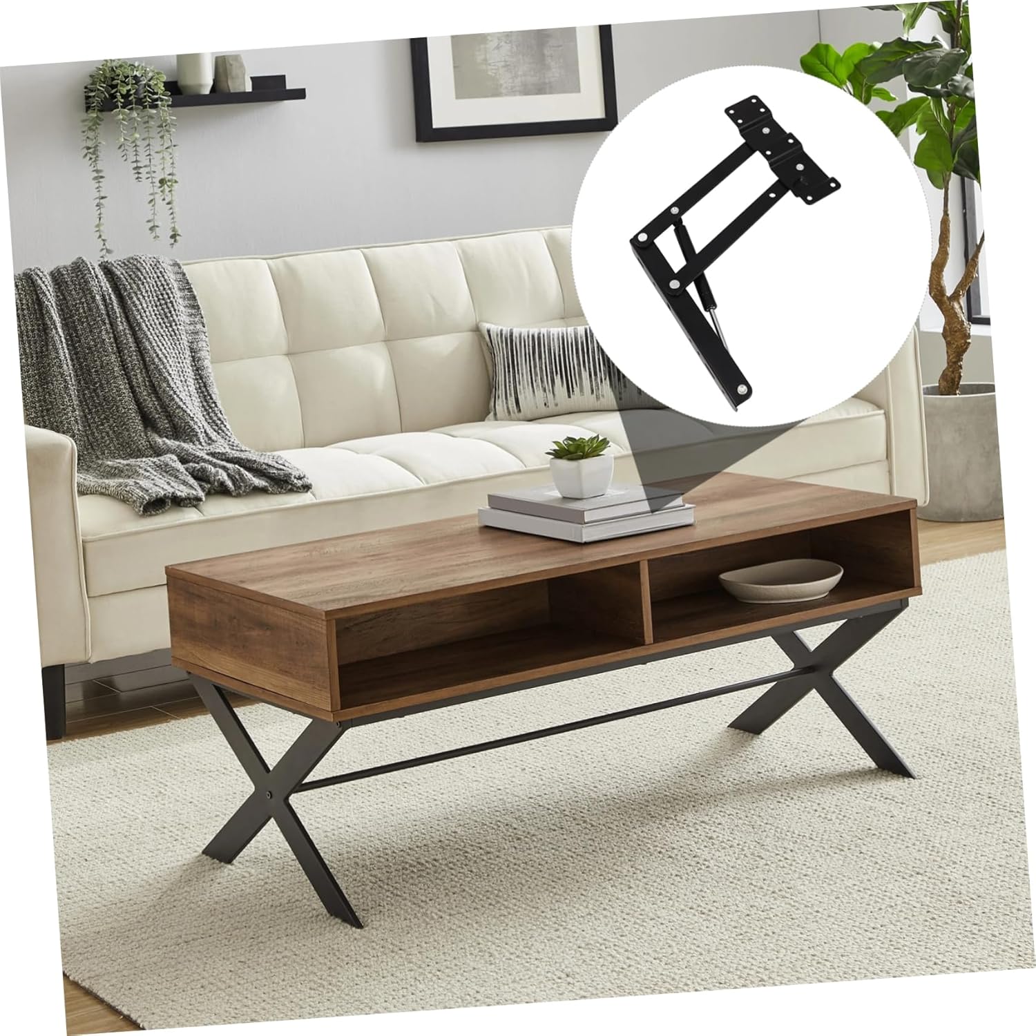 Gadpiparty Heavy Duty Shelf Brackets for Space-Saving Wall-Mounted Brackets for Tables and Dining Tables Easy Installation Gas Lift Mechanism