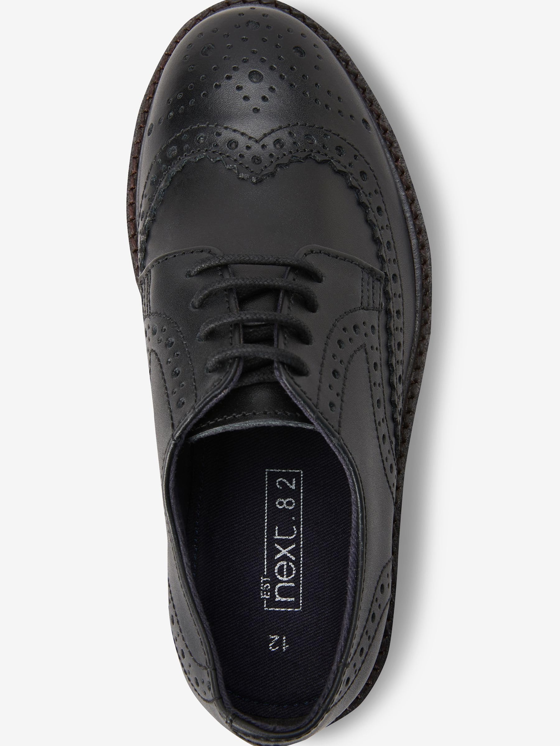 NEXT Jungen Standard Passform (F) Brogues zum Schnüren aus Leder