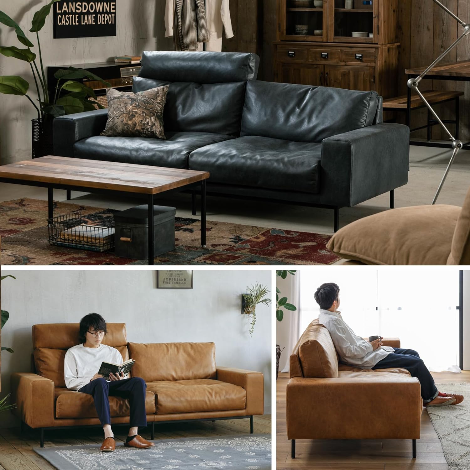 開梱設置便】 CRASH GATE (クラッシュゲート) ソファ ブラウン 幅181cm