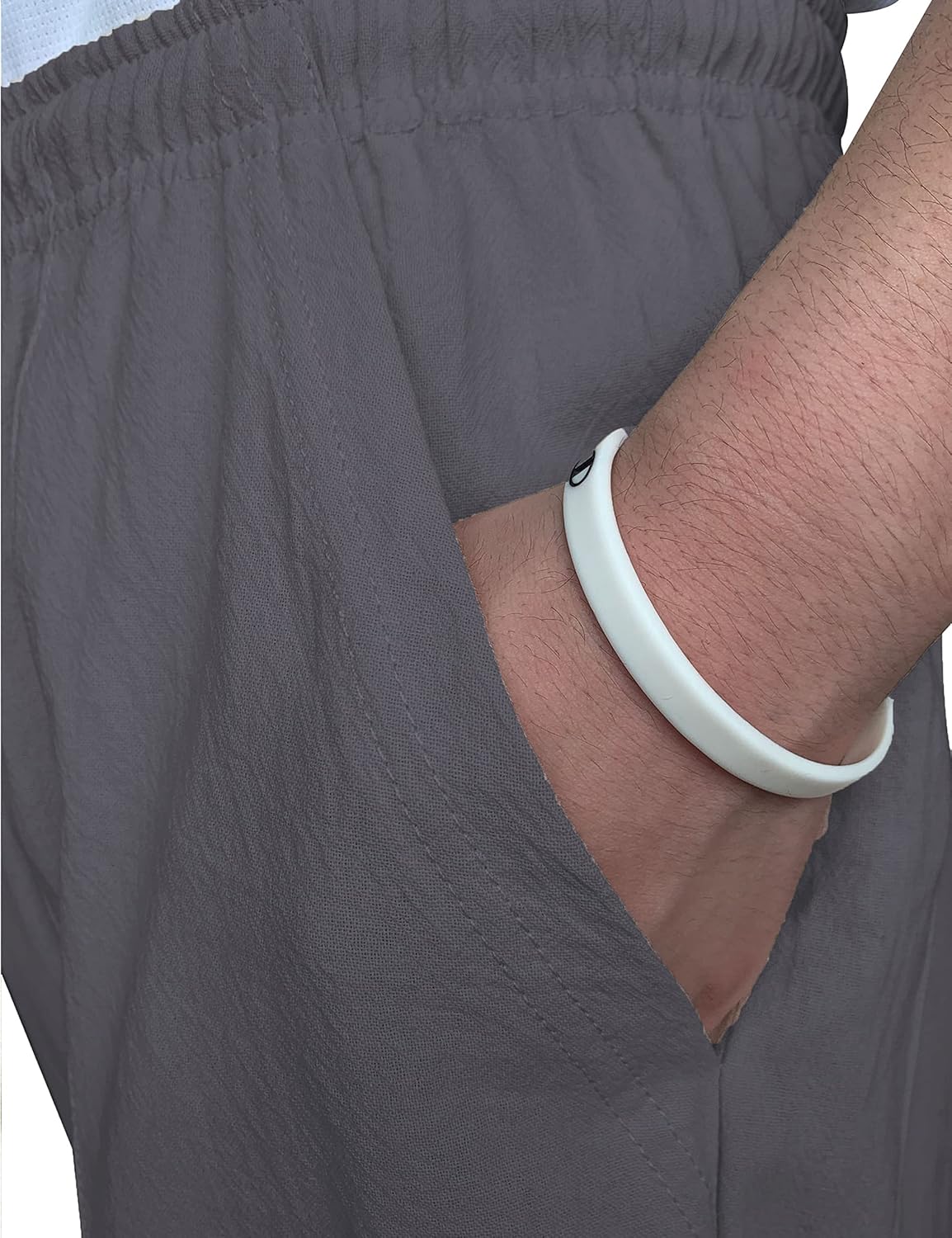 HangNiFang Men's Long Linen Shorts Below Knee Pocketed 3/4 Summer Drawstring Capri Pant - Image 5