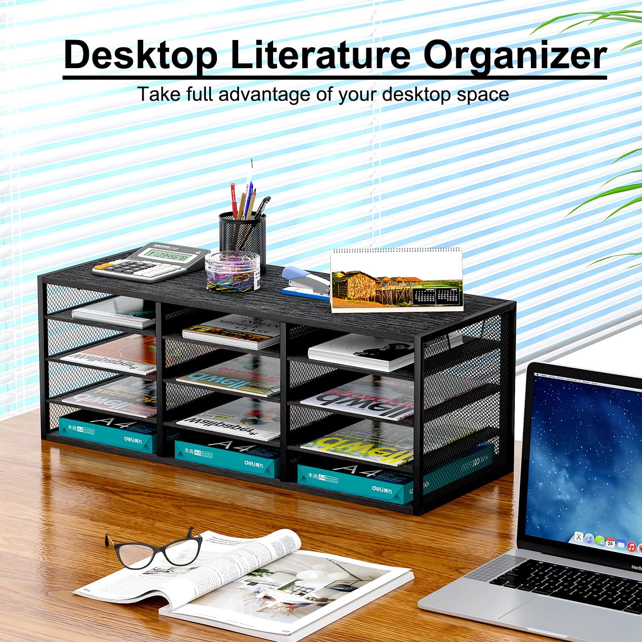 Classroom Computer Storage Countertop Snapklik.com : Adjustable Mail Sorter Organizer, Countertop Literature ...