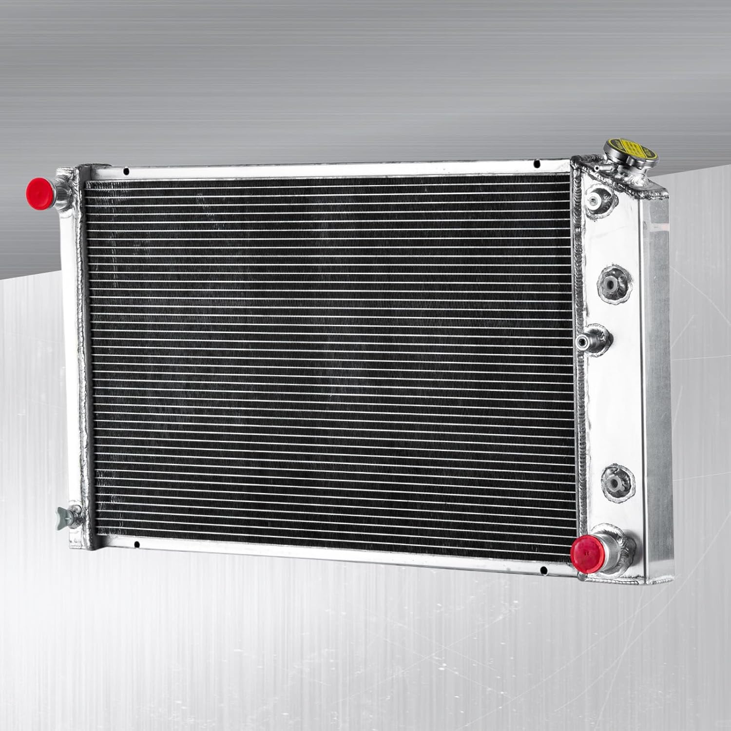 Aluminum 3 Row Radiator Compatible With1979-1988 Chevy GMC Pontiac Buick Cadillac V8 V6 7.5L/7.4L/6.6/6.5L/5.7L/5.0L, 26 1/4 Inch Core Width Radiators 162,CU162,DPI162,RAD162