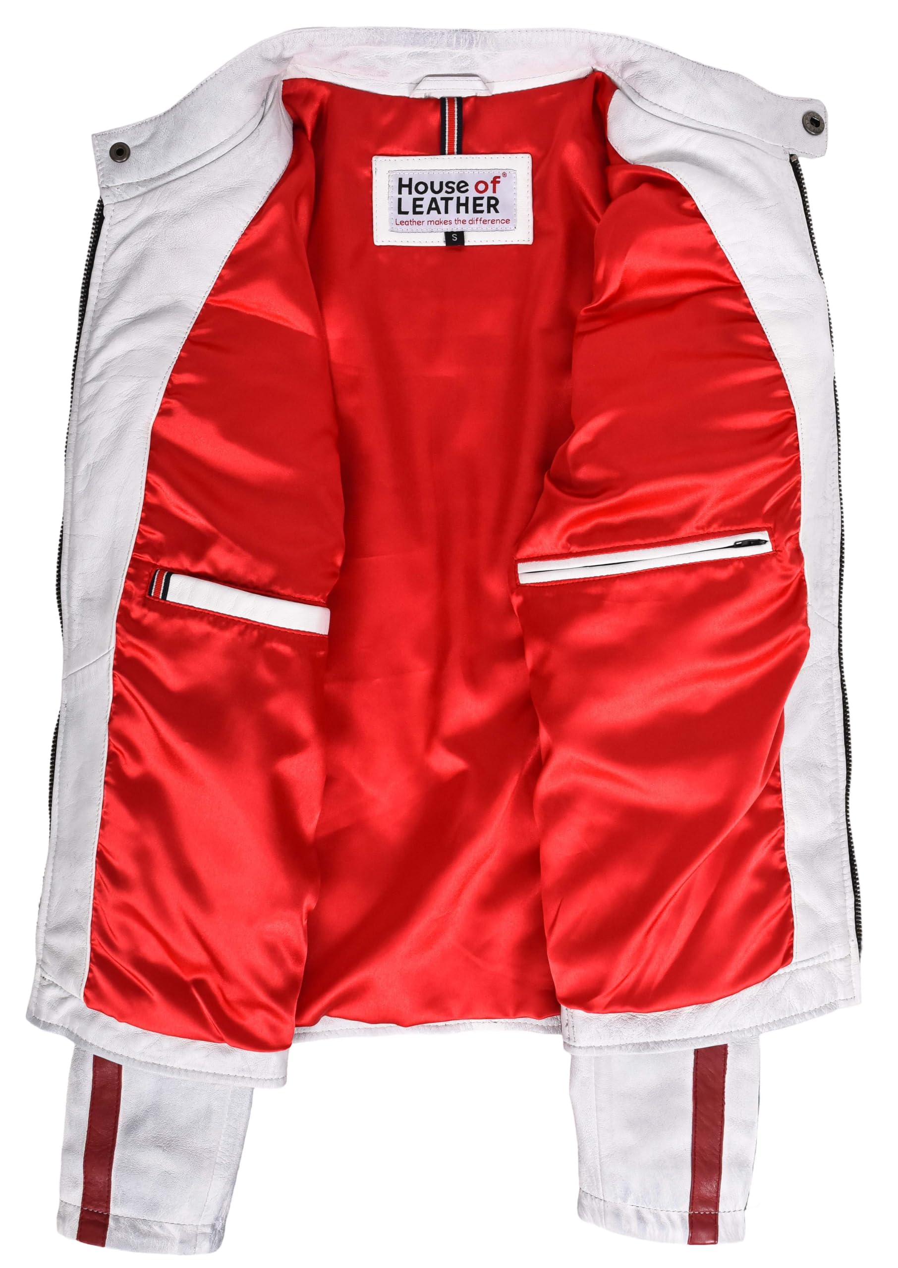 Blouson en cuir véritable pour homme style motard sport automobile avec badges style Bobby
