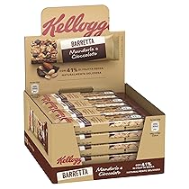 Kellogg’s Barretta | Barrette Cereali al gusto Mandorle e Cioccolato| Ricca di Fibre e con 41% di Frutta Secca | vegetariano| Confezione Display 16 barrette da 32g