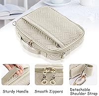 Vista 7 de Elegante funda para la Biblia de IMAGINING para mujer, funda para Biblia con asas y bolsas, gran regalo y protector de libros