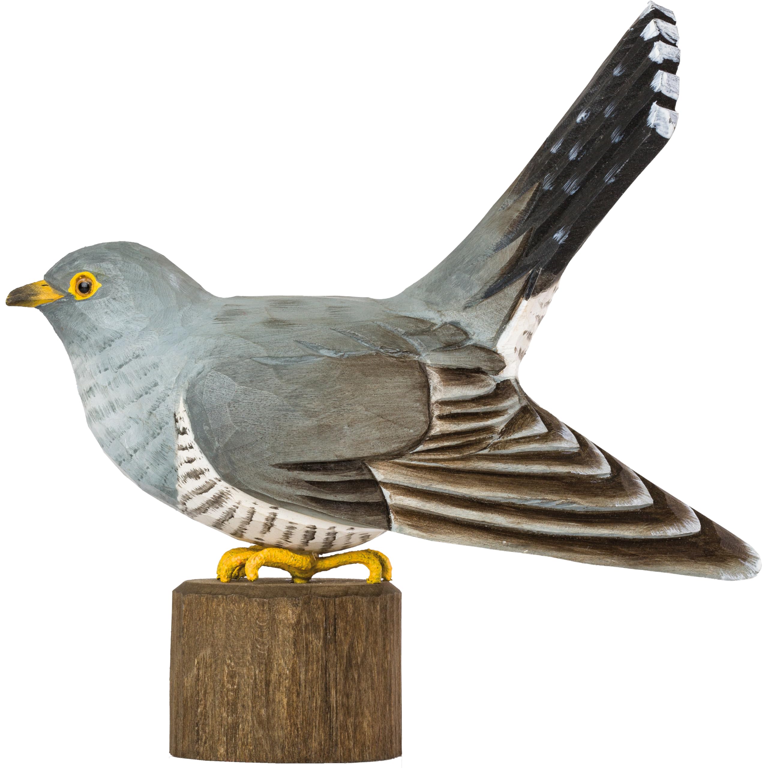 WILDLIFEGARDEN DecoBird Gemeiner Kuckuck (WG4453) handgeschnitzter dekorativer Vogel – große europäische Vögel