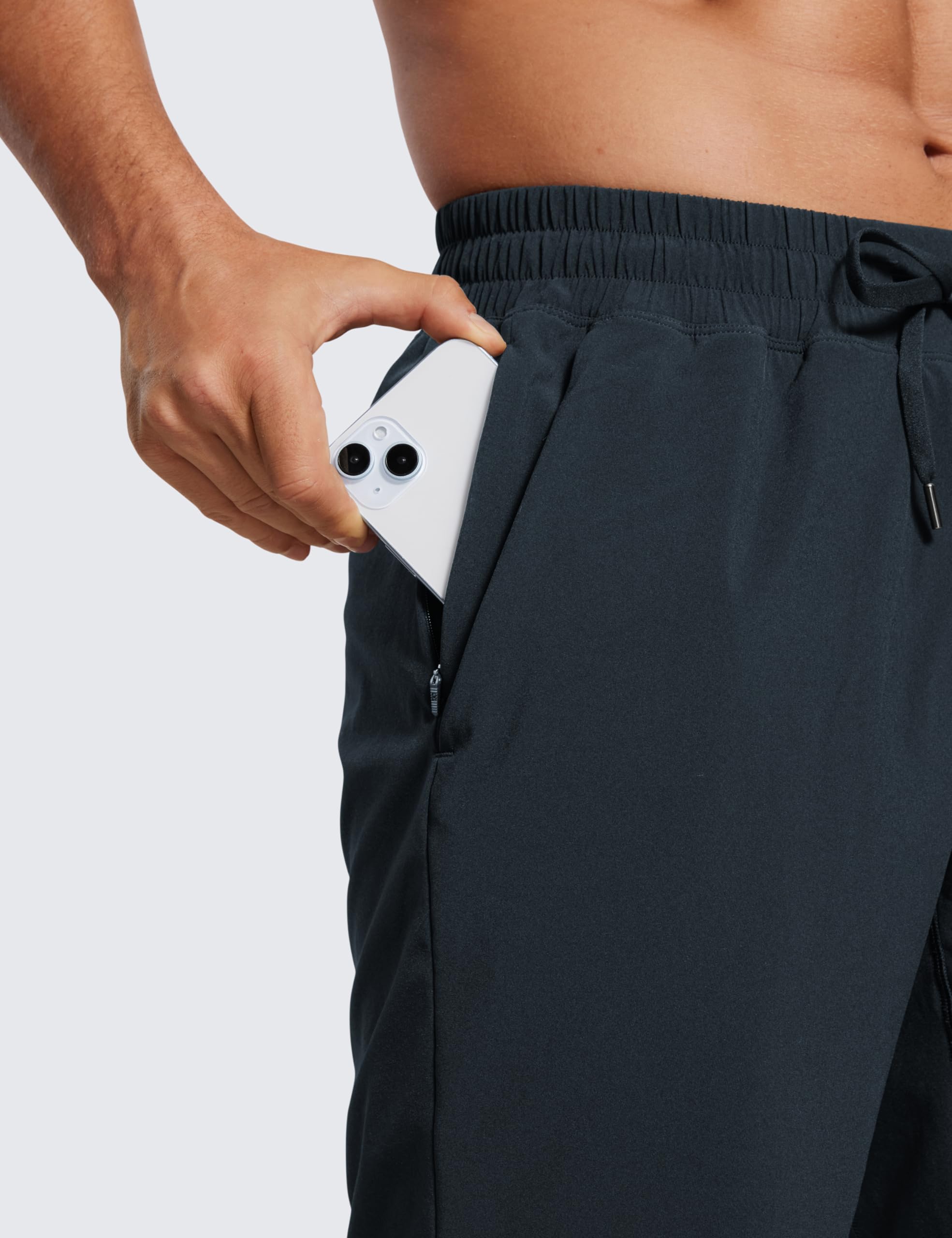 CRZ YOGA Pantalones Cortos de Running para Hombre con Forro - 13cm/18cm