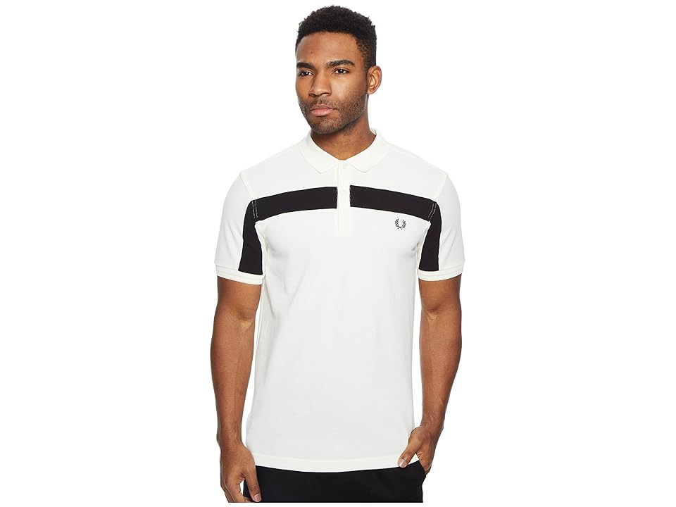 

Fred Perry Textured Panelled Pique Shirt (Light Ecru) Men's Clothing
