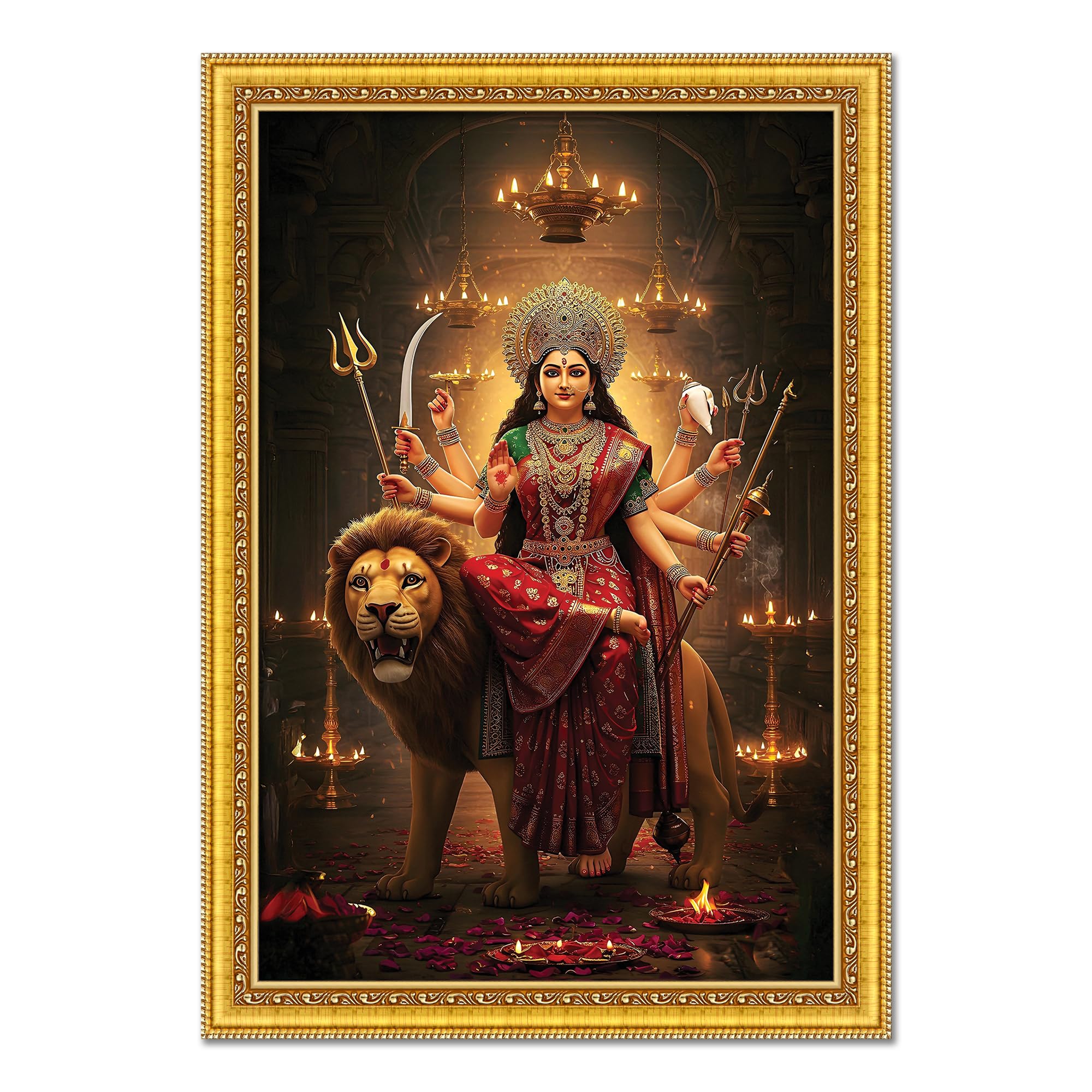 Durga Maa Photo Frame - Divine Wall Art -18