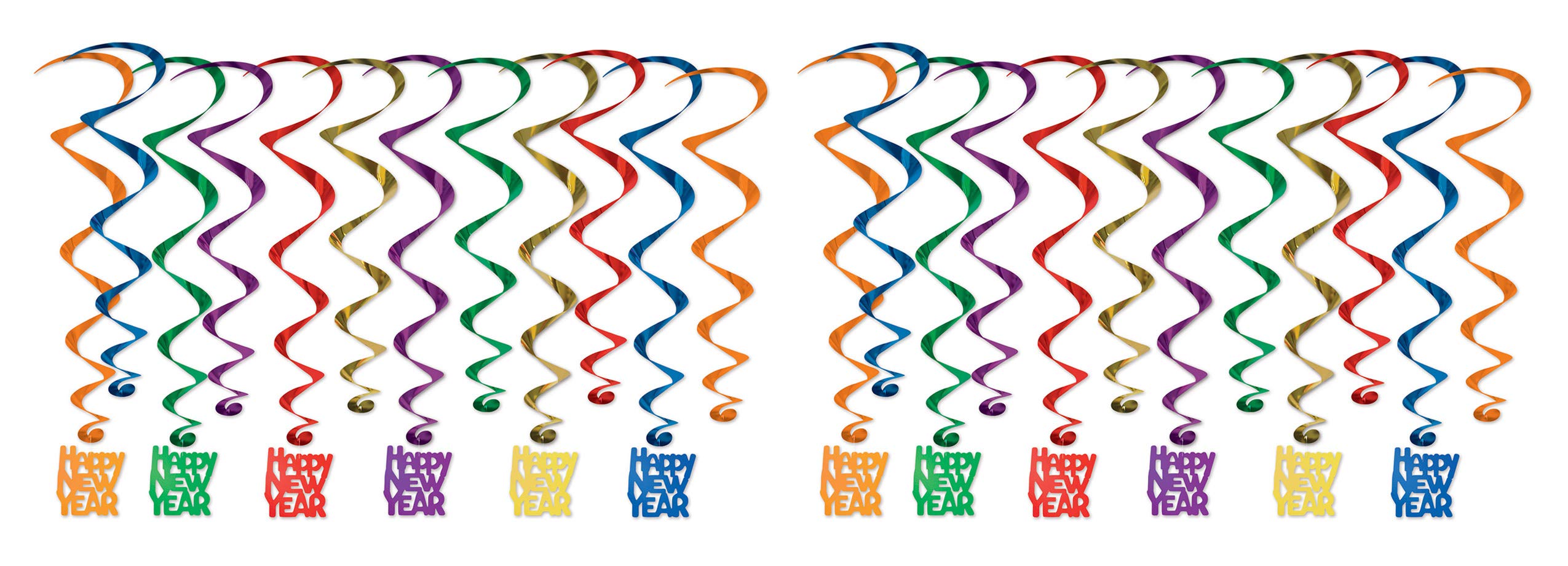 Spirales à suspendre Happy New Year pour décorer facilement un grand espace de fête
