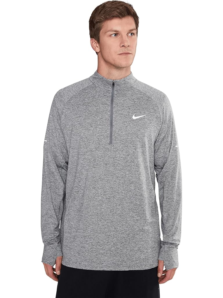 Gray Nike Stride Dri-FIT 1/4-Zip Running Top