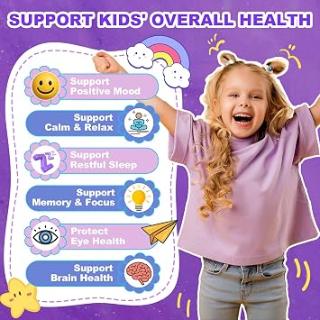 Saffron Gummies for Kids, Calm Focus Gummies for Kids, w/Multivitamin, 90Ct
