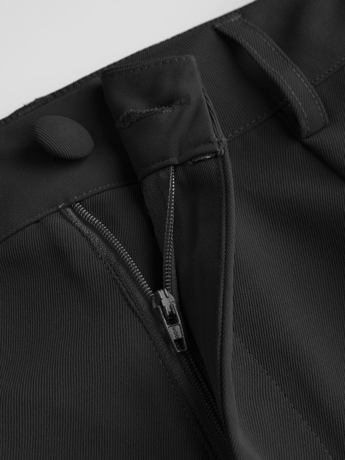 CIDER High Waist Solid Zipper Wide Leg Trousers