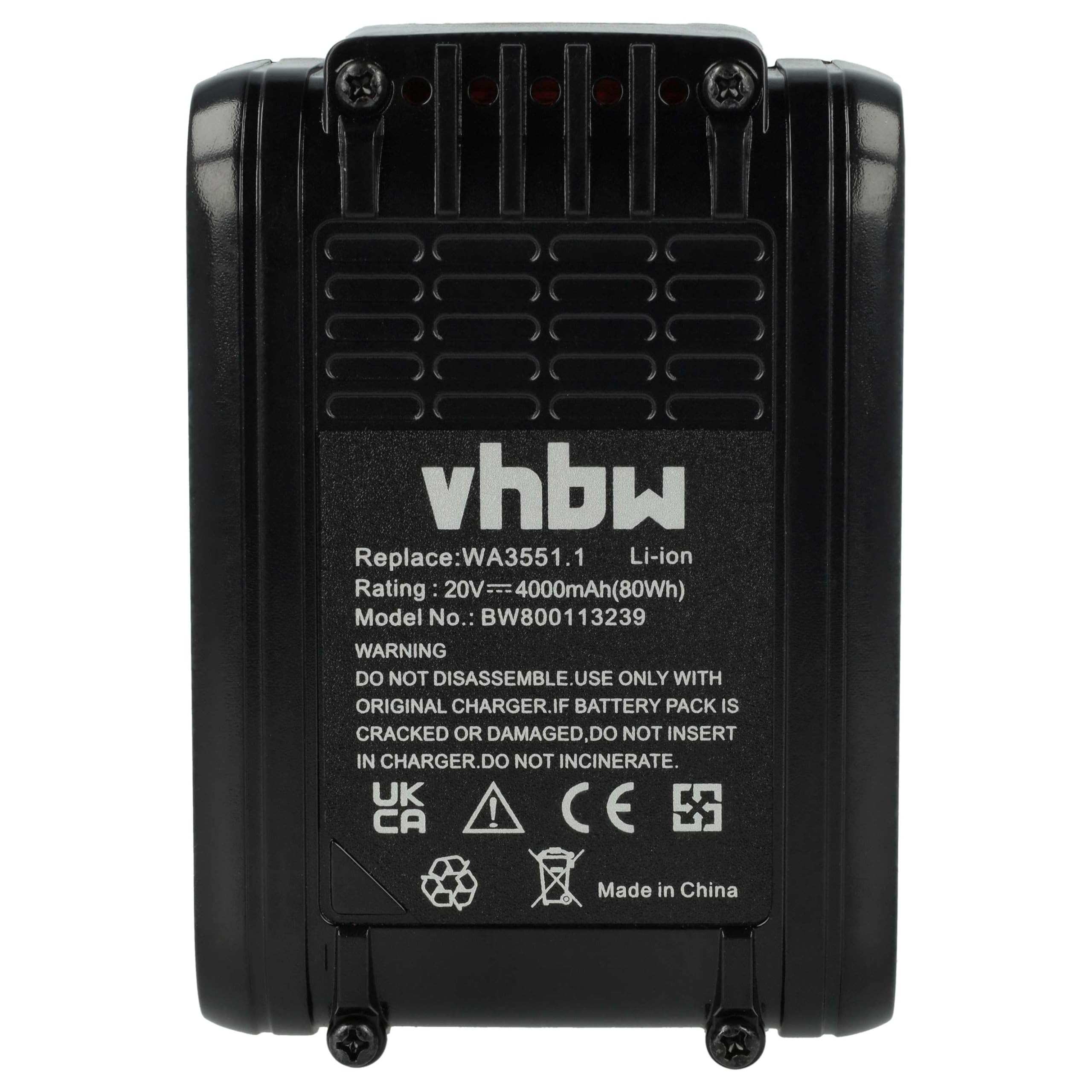 vhbw 2X Batería Compatible con AL-KO 34.8 Li Lawn Mover, CSA 2020 (113538), GT 2000 (113701) Herramienta Eléctrica (4000mAh, Li-ION, 20V)
