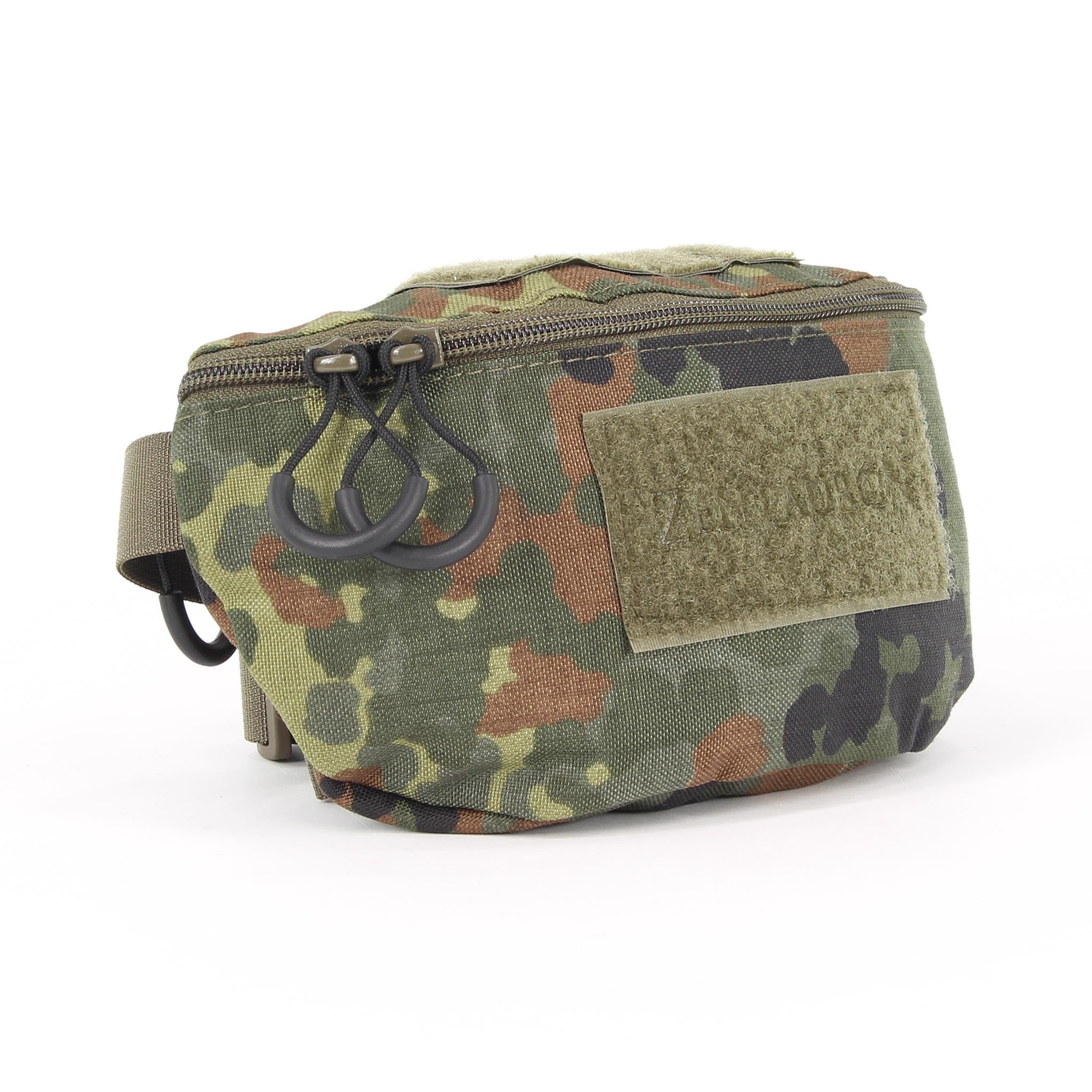 Zentauron Taktische Bauchtasche 1,25L aus Cordura - MOLLE Hüfttasche mit 2 Fächern & Klettfläche für EDC, IFAK & Outdoor - Hüftgurt 70-120 cm - Robuste Gürteltasche für Militär, Wandern & Freizeit