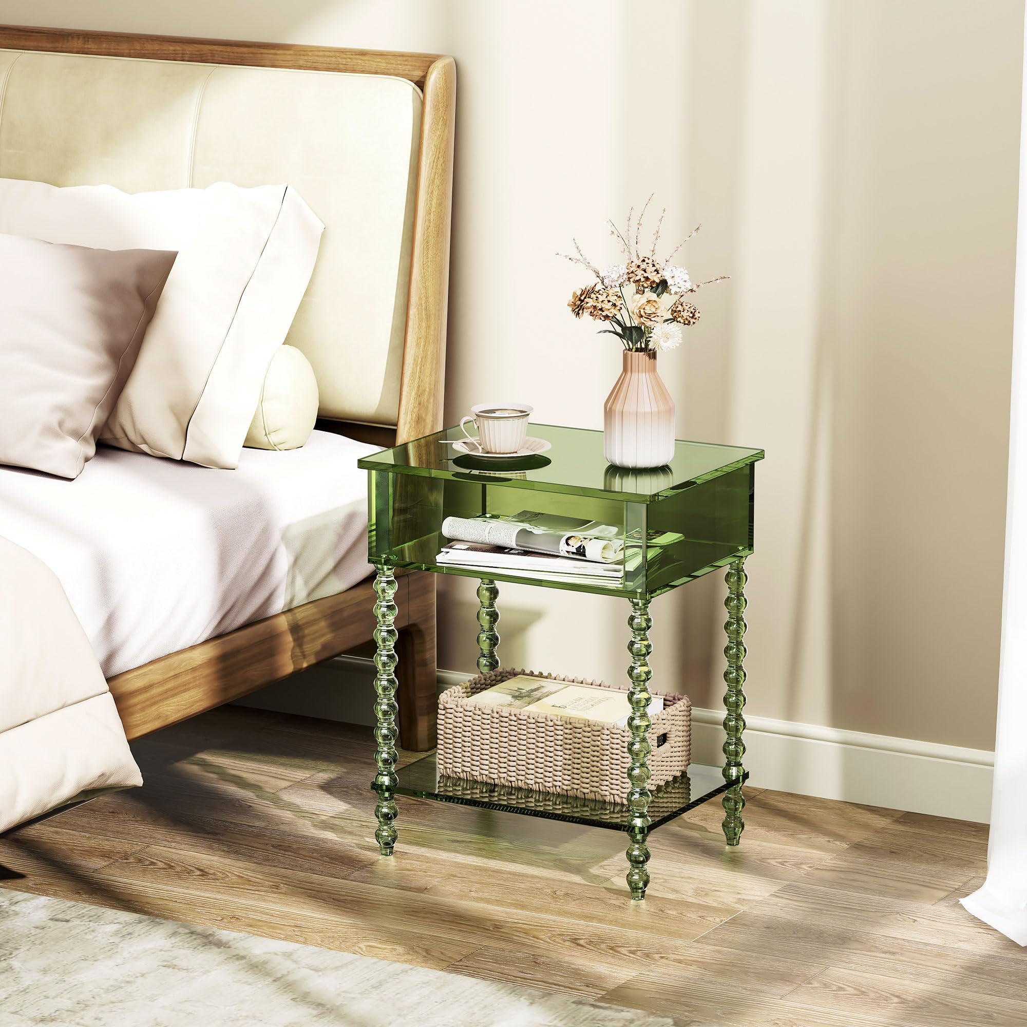 Amazon.com: Dewrhiixe Acrylic Side Table, Clear 3-Tier End Table