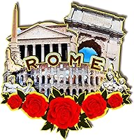 Vista 1 de Imán de madera de Roma, Italia, 3D, para nevera, viajes, coleccionables, recuerdos, decoración, artesanías hechas a mano