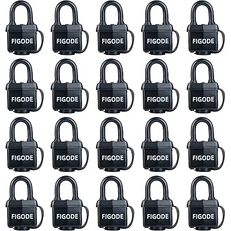 Bealkimm Heavy Duty Covered Laminated Steel Keyed Padlocks, Keyed Alike Locks Waterproof Padlock Outdoor Use 1 9 16 Inch Wide Body Long Shackle Pack 3