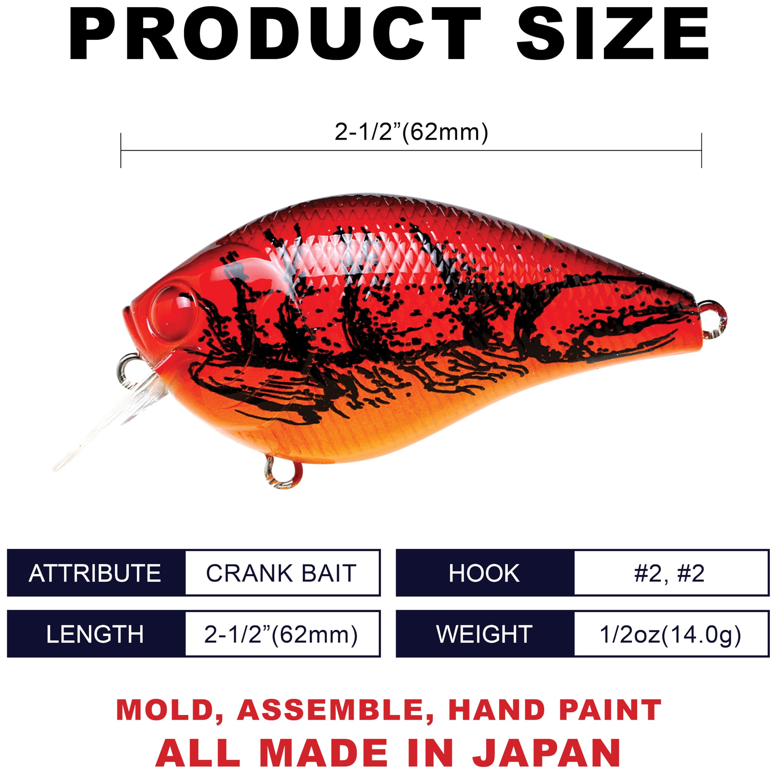 Lucky Craft Fat CB BDS 2 BP Phantom Red Craw – Leurre Rare – Neuf