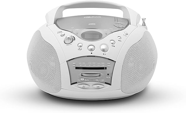 Roberts CD9959 MW/FM Radio CD Player - Portable CD Player - Retro Radio - White