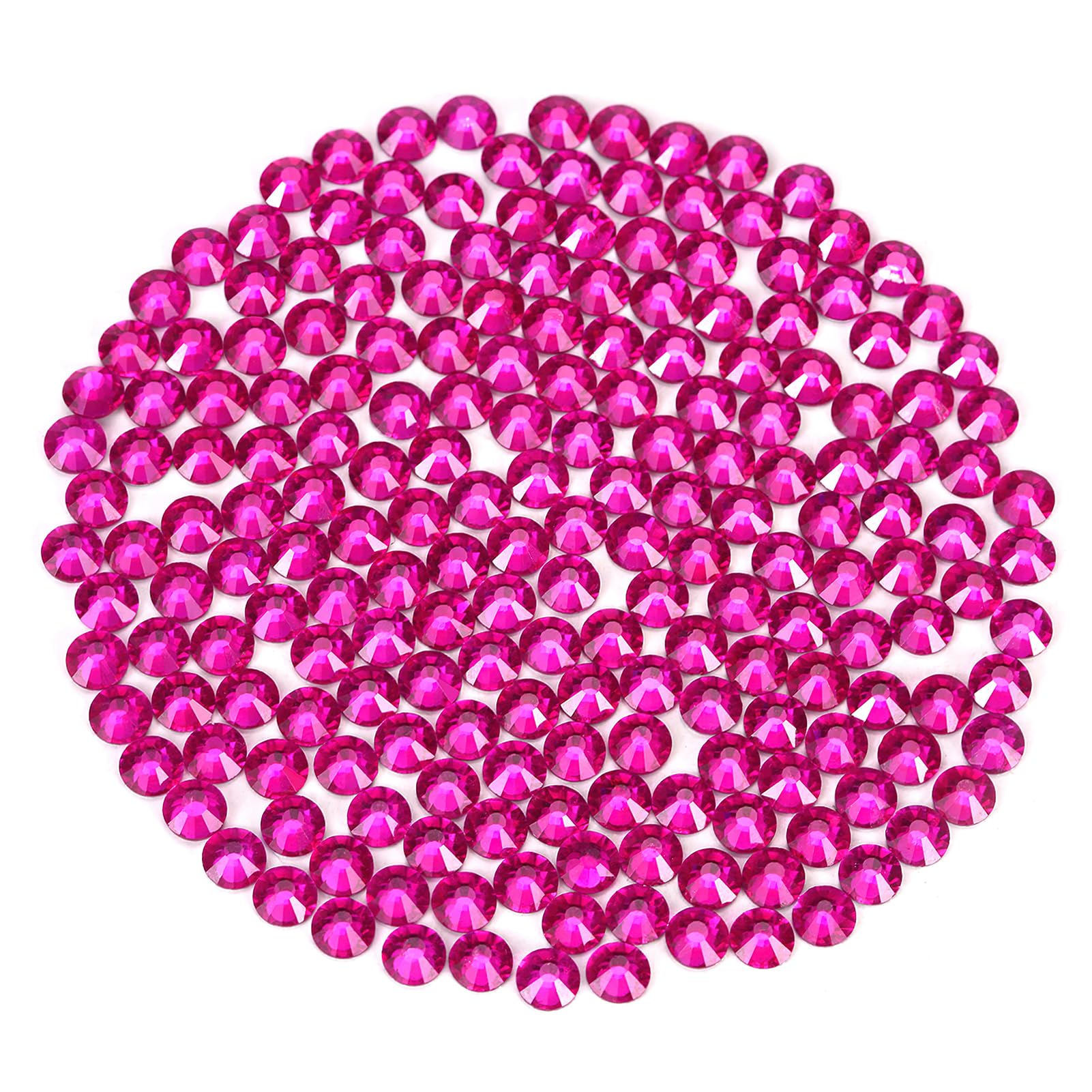 Novani Rhinestones Flatback Rhinestones Glass Gems Stones Jewels Round Gemstones Non-Hotfix Crystal for Crafts,SS16,1440 Pieces,Peach