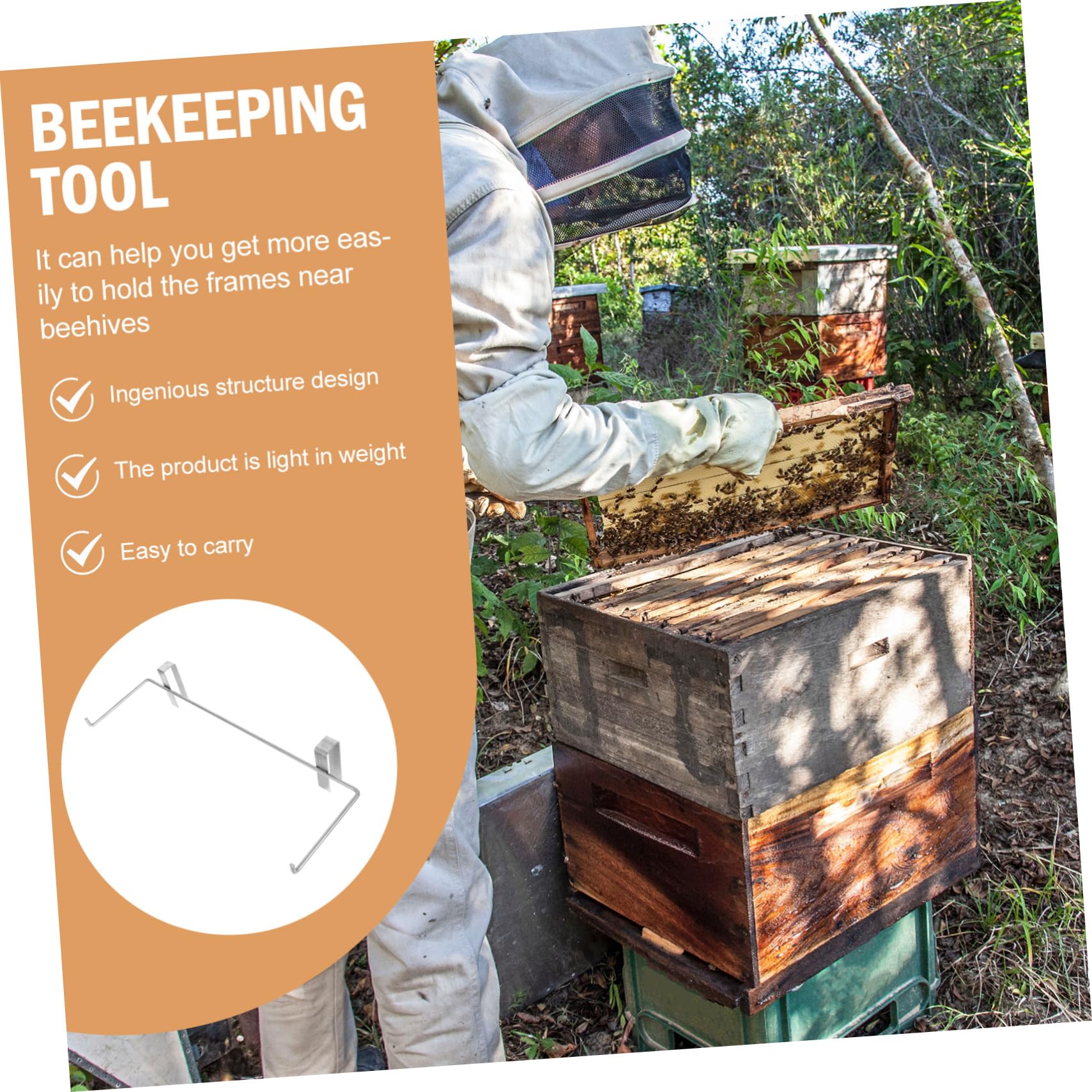 BESPORTBLE 2pezzi Per Telai Apicoltura Accessorio Per Allevamento Stabile e Resistente Per Alveari