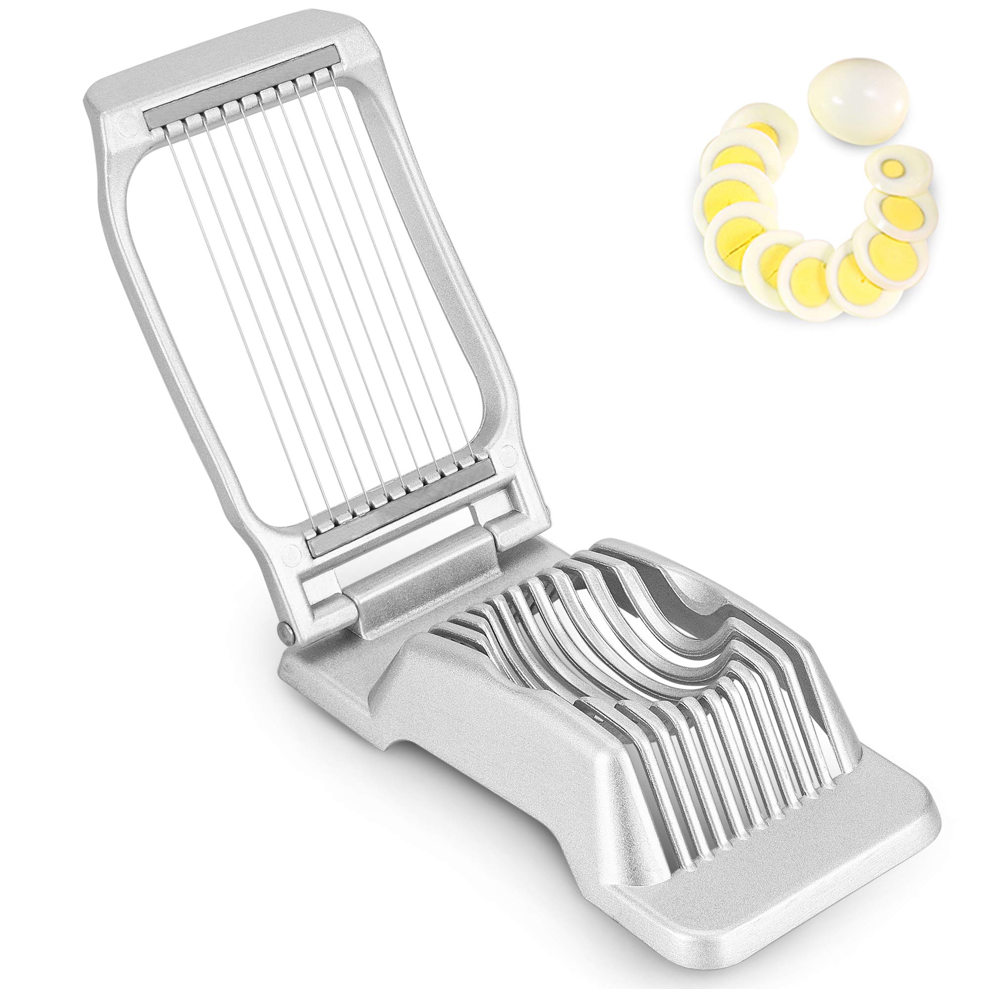 Egg Slicer, ENLOY Egg Cutter with Stainless Steel Wires for Hard Boiled Eggs, Kiwis and Soft Cheeses, Eggs Kitchen Tool