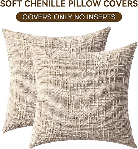 Miniatura 4 de Juego de 2 fundas de almohada decorativas de 18 x 18 pulgadas, fundas de almohada de felpilla suave y sólida para sofá, cama, sala de estar,