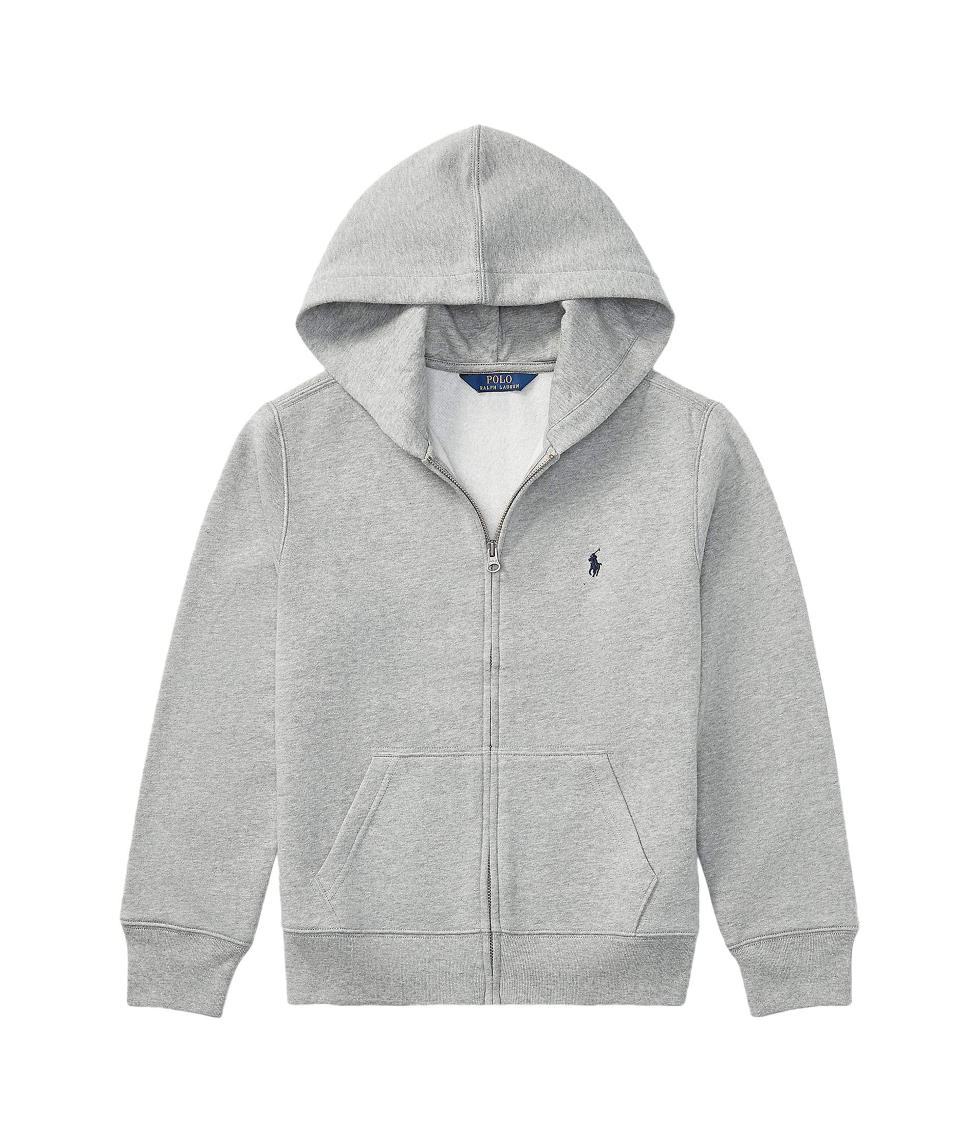 RALPH LAUREN - Giacca da ragazzo con cappuccio e zip intera Grigio. S