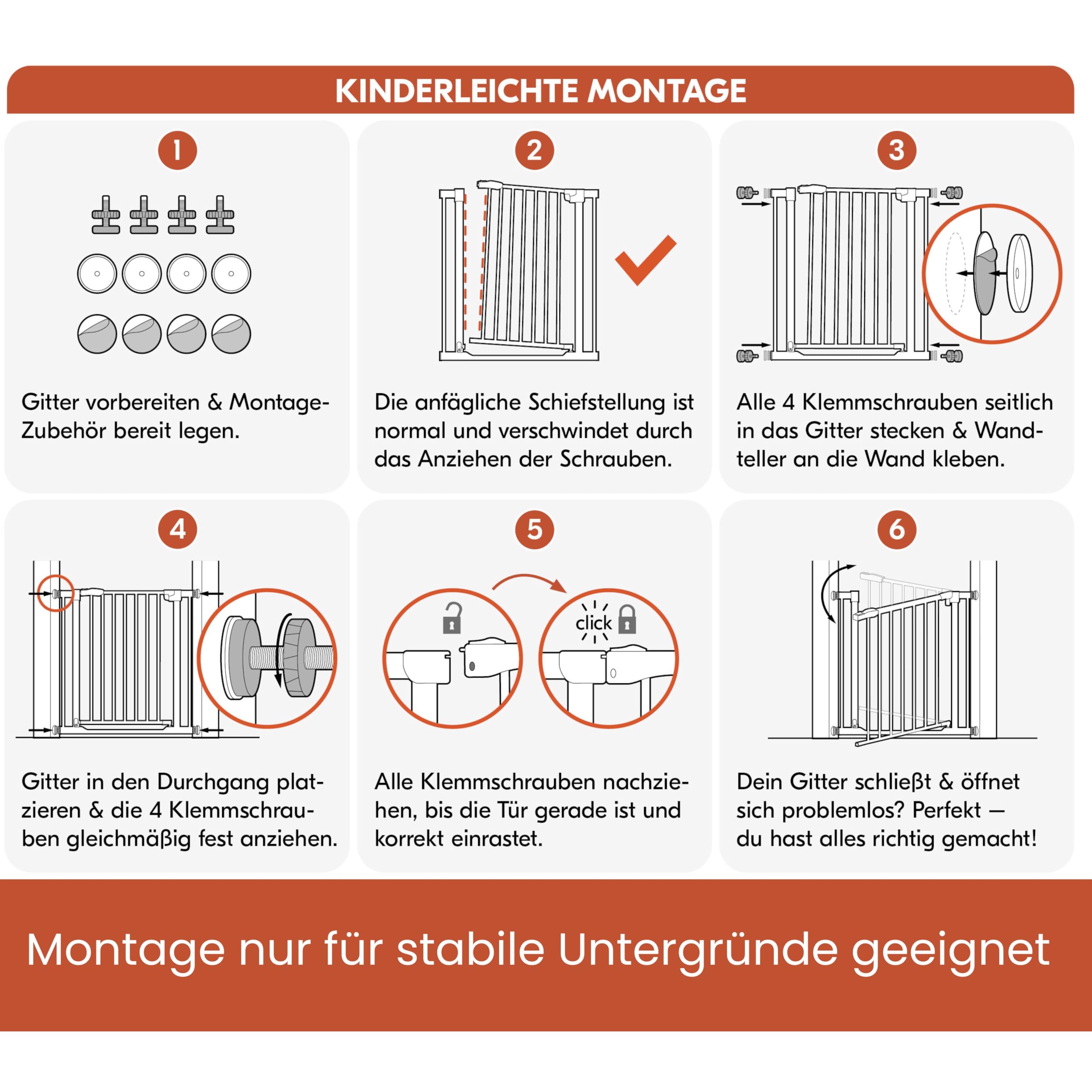 Hauck Open N Stop KD + 21 cm Verlängerung, Weiß - Schutzgitter für Türen & Treppen, Breite 96-101 cm, 77 cm Hoch, ohne Bohren