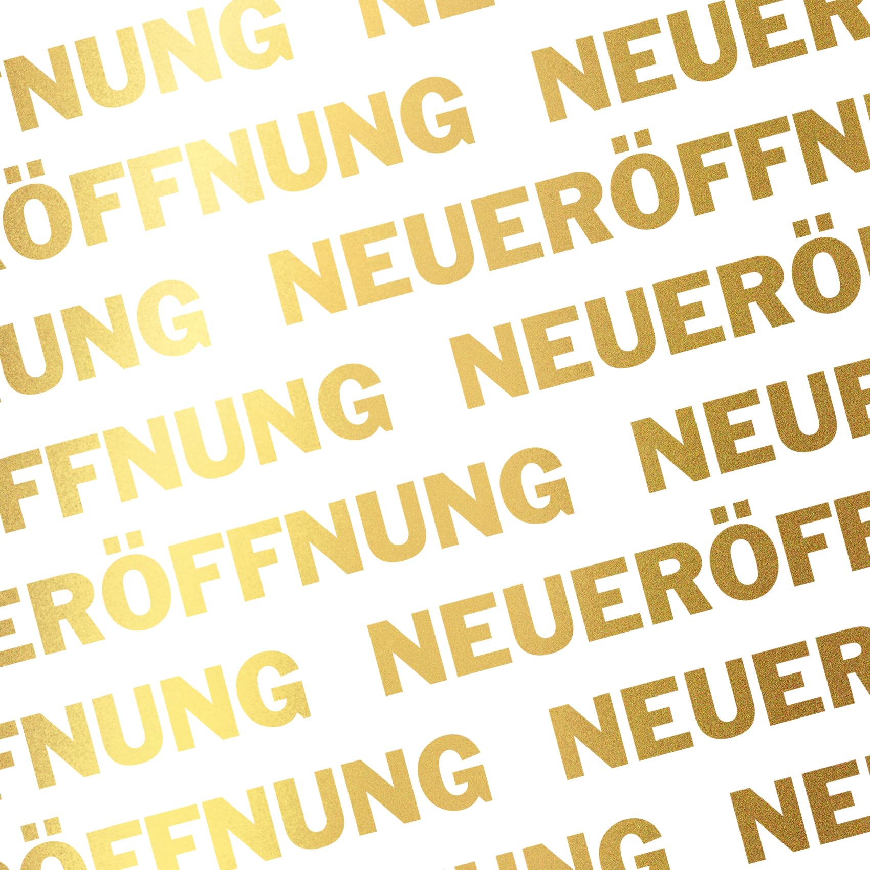 Finest Folia 4X Neueröffnung Schriftzug Set Aufkleber für Schaufenster Laden Geschäft Fenster Sticker Werbung selbstklebend wetterfest KX046 (Motiv 01, Gold Metallic)