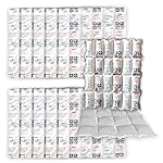 RAINBOW Dry Ice Packs for Shipping Long Lasting, Reusable Cold Ice Pack Sheets for Lunch Box, Flexible Dry Ice Packs for Coolers, Dry Ice for Shipping Frozen Food, 24 Ice Cells Each Sheet, 12 Sheets